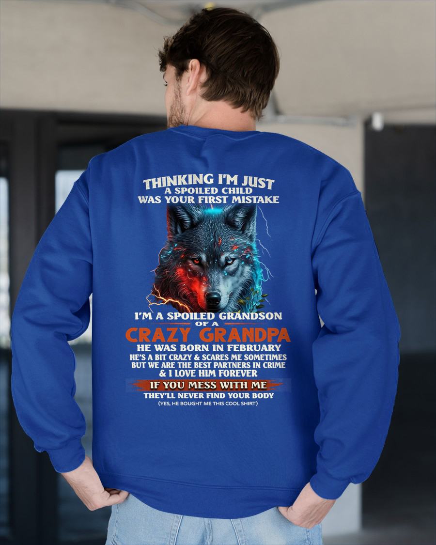 FEBRUARY - SPOILED GRANDSON - GIFT FROM GRANDPA - SNOW02 (SKU26T-01-43-02)