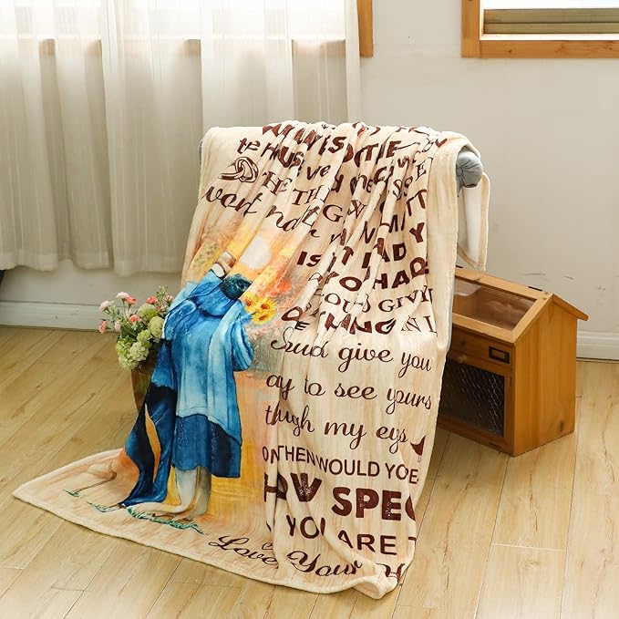 Fathers Day Anniversary Birthday Gifts for Him Her Romantic I Love You to My Love Blanket