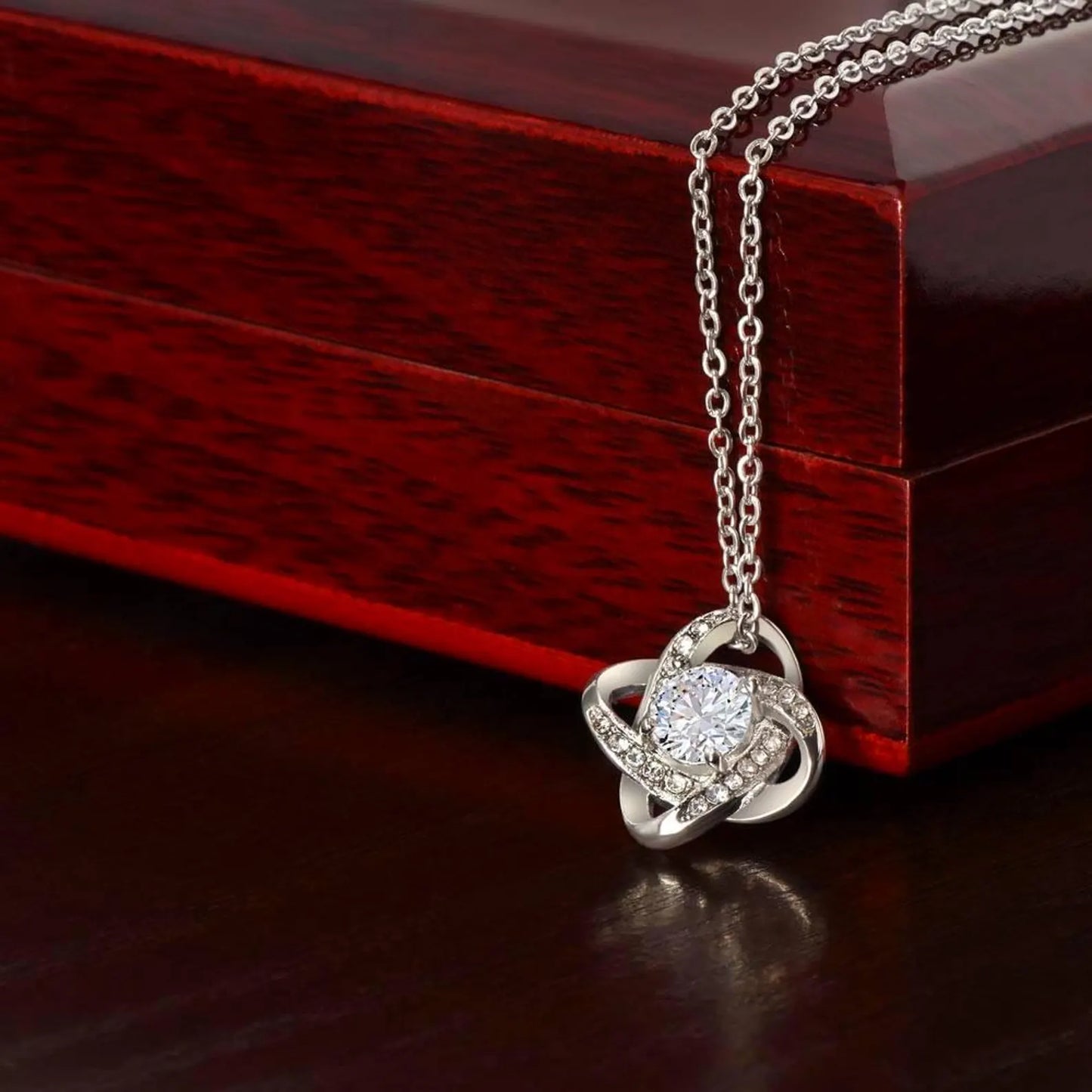 TO MY DAUGHTER FROM DAD - Premium Love Knot Necklace