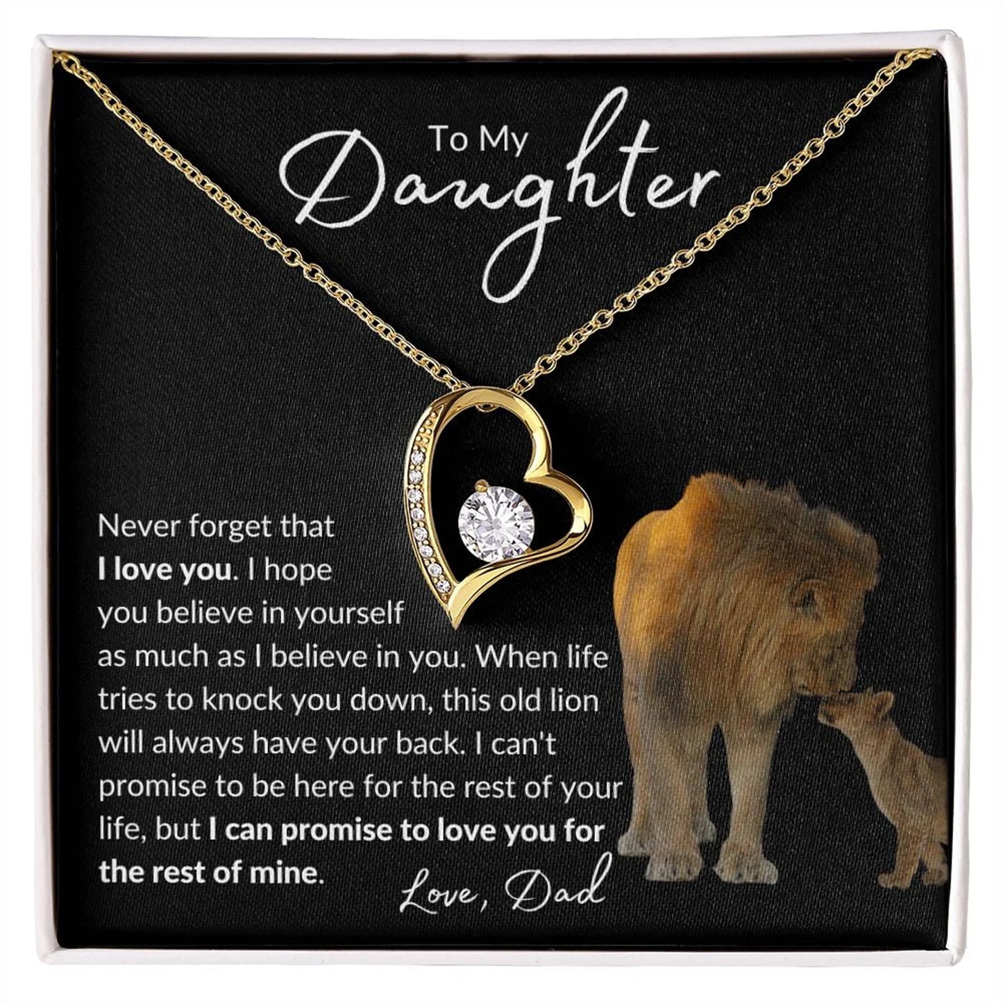 TO MY DAUGHTER - GIFT FROM DAD - Forever Love Necklace