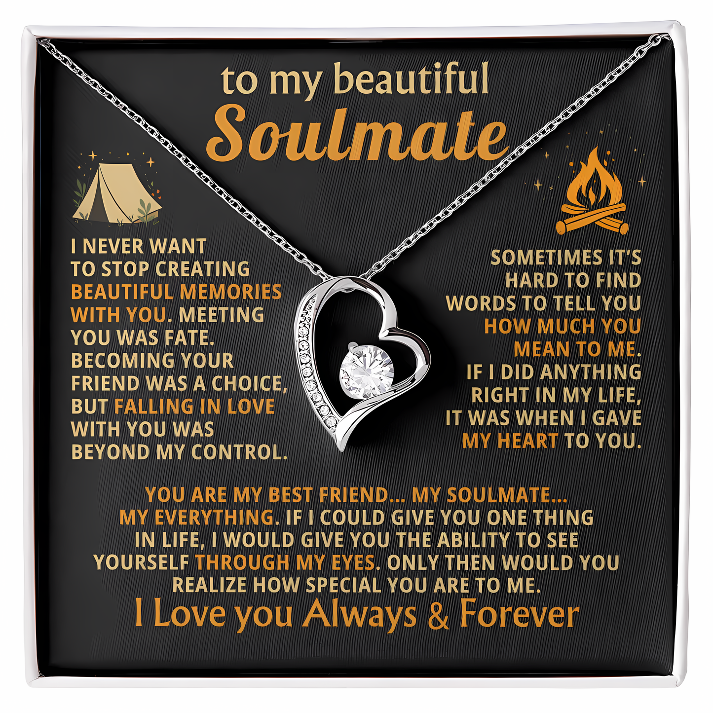 TO MY WIFE - GIFT FROM HUSBAND - Forever Love Necklace - (SKUJ12-45)