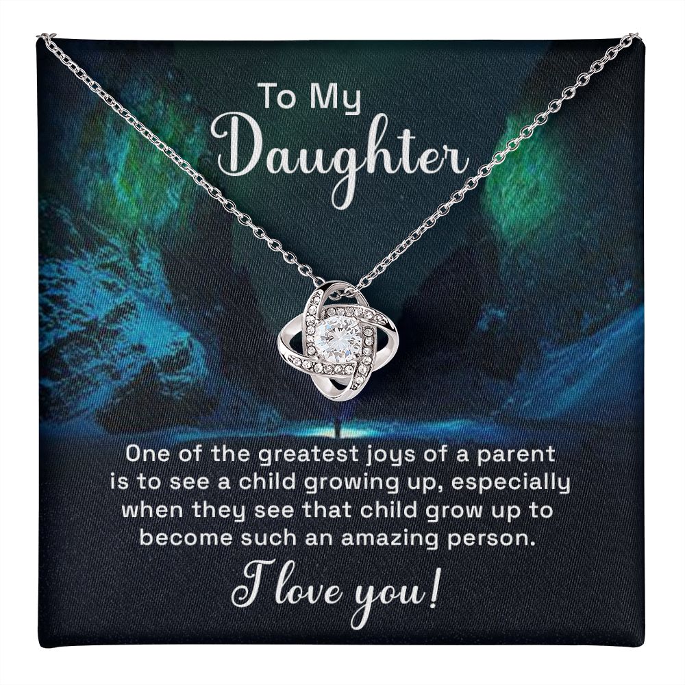 TO MY DAUGHTER FROM DAD - Premium Love Knot Necklace