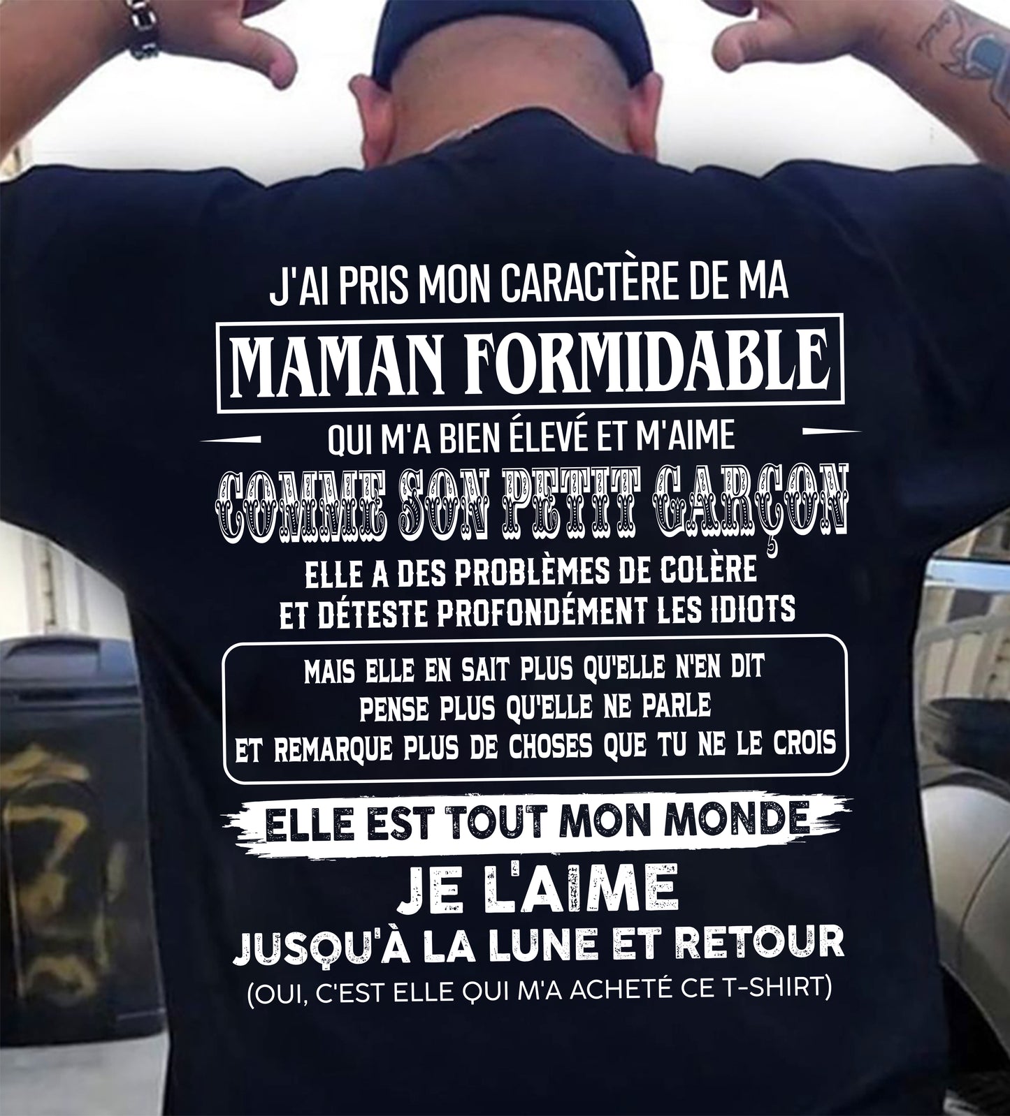 J'AI PRIS MON CARACTÈRE DE MA - GIFT T SHIRT FROM MOM - SNOW FRM00 (SKU2606-152-00)
