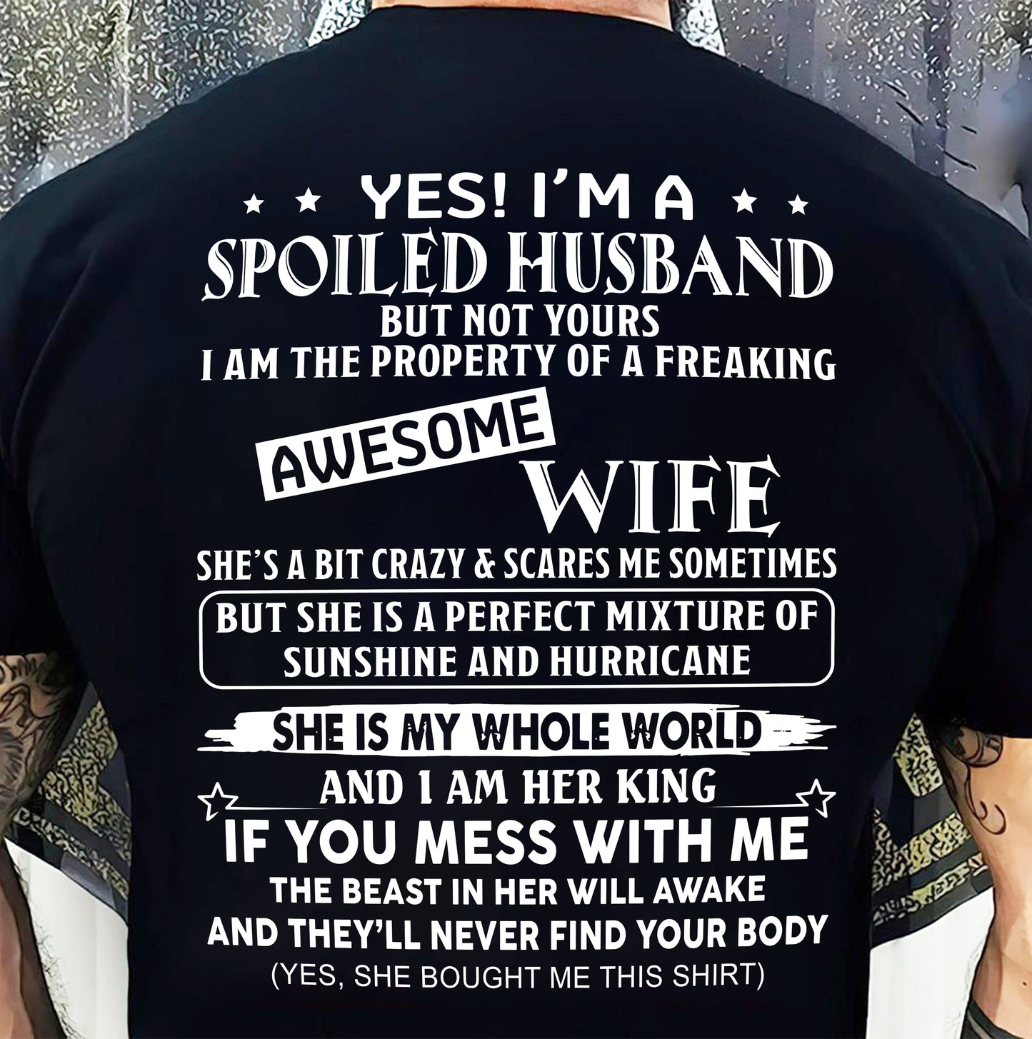 I AM THE PROPERTY OF A FREAKING AWESOME WIFE Gift T Shirt from Wife for Husband – SNOW MALE00 (SKU12-232-00)