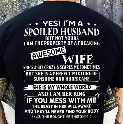 I AM THE PROPERTY OF A FREAKING AWESOME WIFE Gift T Shirt from Wife for Husband – SNOW MALE00 (SKU12-232-00)