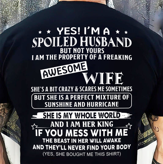 I AM THE PROPERTY OF A FREAKING AWESOME WIFE Gift T Shirt from Wife for Husband – SNOW MALE00 (SKU12-232-00)