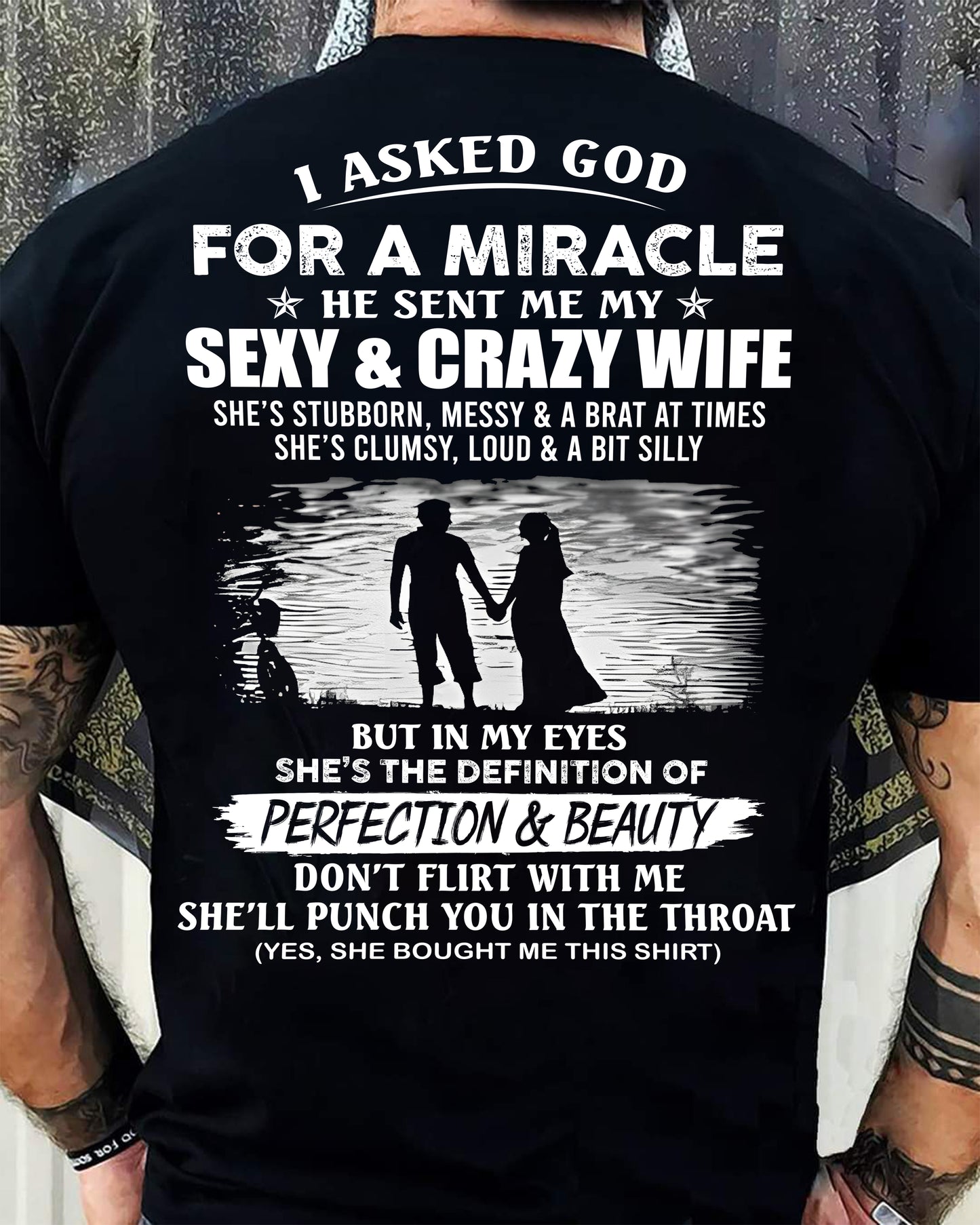 SHE’S THE DEFINITION OF PERFECTION & BEAUTY - GIFT SHIRT FROM WIFE - SNOW00 (SKU2606-340-00)