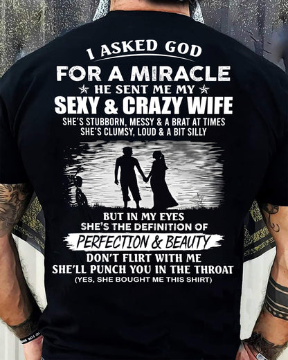 SHE’S THE DEFINITION OF PERFECTION & BEAUTY - GIFT SHIRT FROM WIFE - SNOW00 (SKU2606-340-00)
