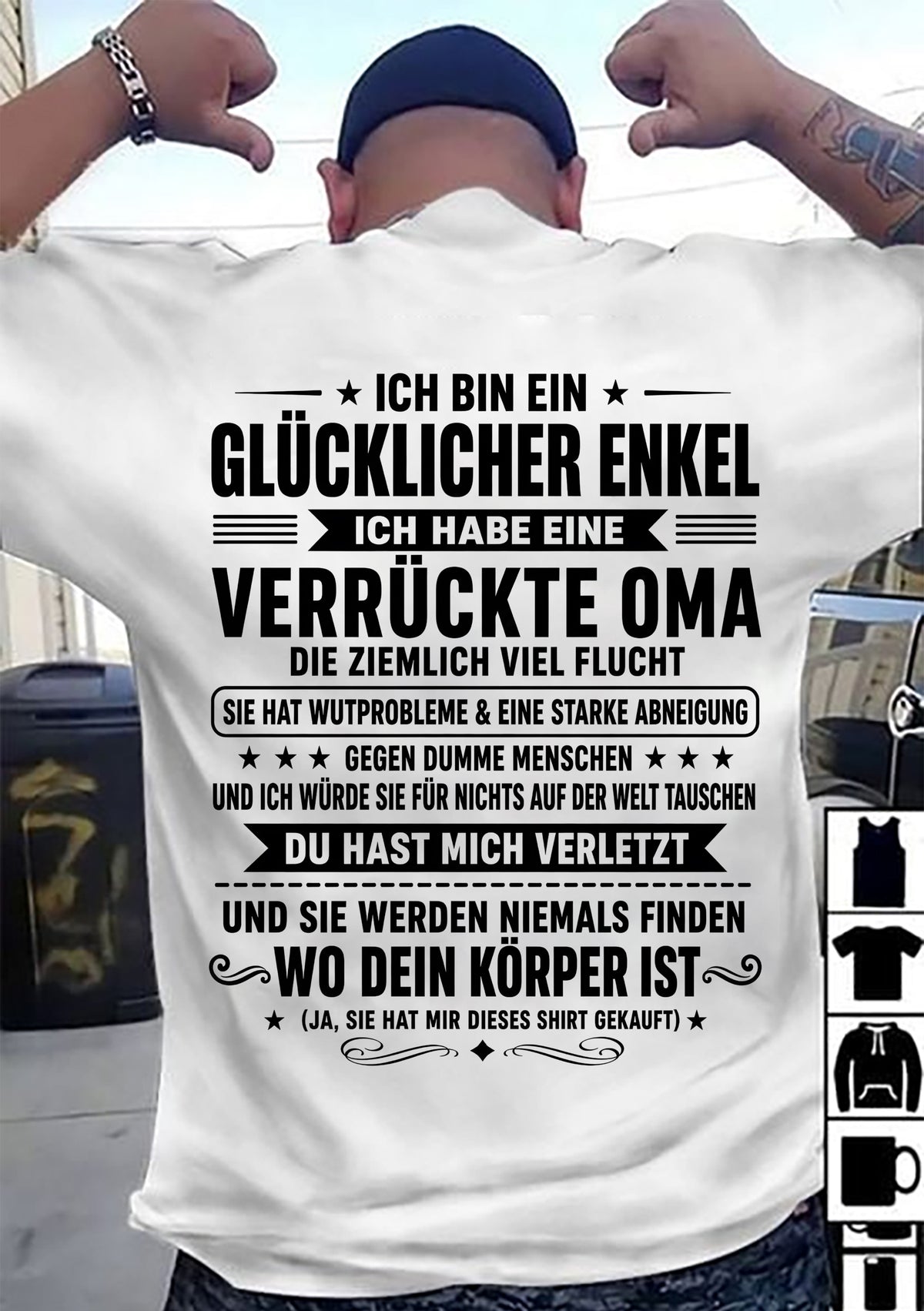 ICH BIN EIN GLÜCKLICHER ENKEL - VON DER OMA FÜR DEN ENKEL - SNOW00 (SKU2608-516-00)