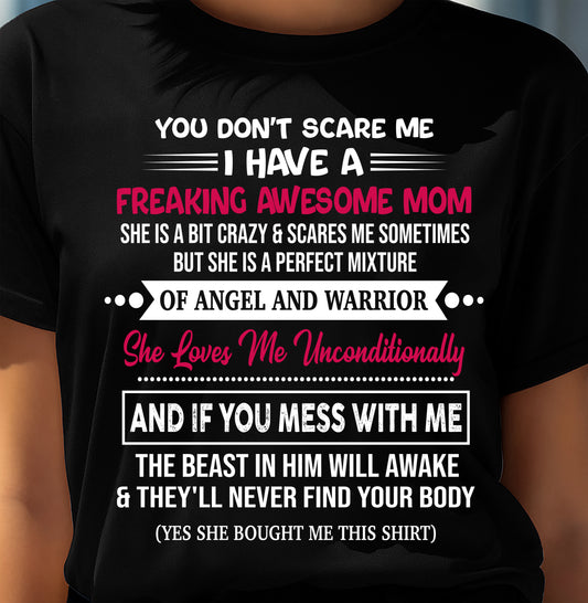 SHE LOVES ME UNCONDITIONALLY - GIFT T SHIRT FROM MOM FOR DAUGHTER - SNOW00 (SKU2603-250-00)