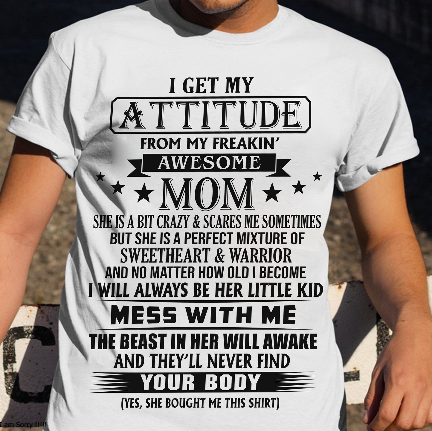 I WILL ALWAYS BE HER LITTLE BOY - GIFT T SHIRT FROM MOM TO SON - SNOW00 (SKU2603-159-00)
