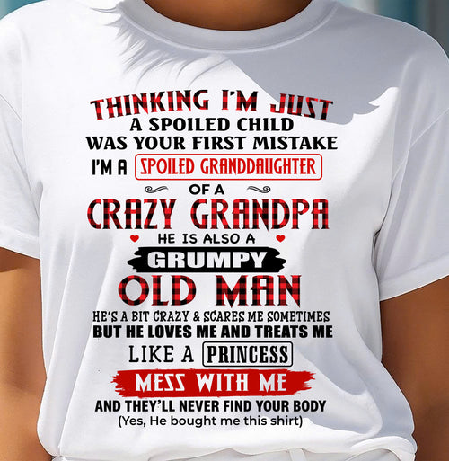 SPOILED GRANDDAUGHTER - GIFT FROM GRANDPA - snow00 (SKU2602-117-00)