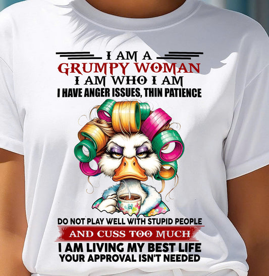 GRUMPY WOMAN - BIRTHDAY SHIRT FOR WOMEN - SNOW00 (SKU26T-01-22-00)