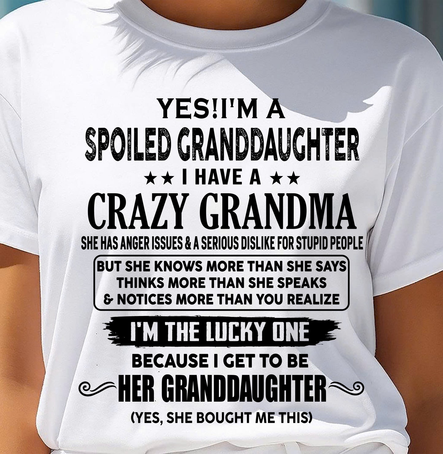 LUCKY GRANDDAUGHTER! - FROM GRANDMA - SNOW00 (SKU12-119-00)