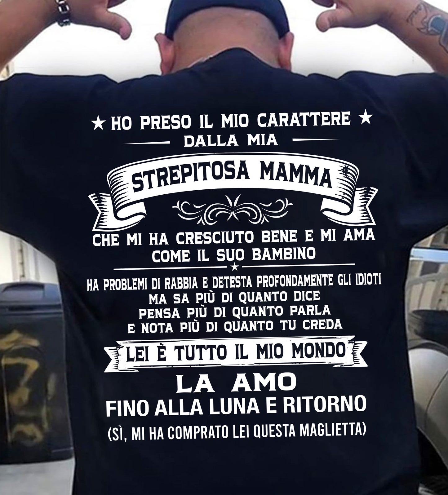 HO PRESO IL MIO CARATTERE DALLA MIA STREPITOSA MAMMA - GIFT SHIRT FROM MOM FOR SON - SNOW GER00 (SKU2606-138-00)