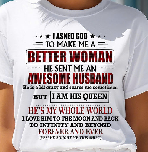 GOD SENT ME AN AWESOME HUSBAND - GIFT FROM HUSBAND - SNOW00 (SKU12-321-00)