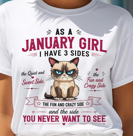 JANUARY SHIRT, I HAVE 3 SIDES - SNOW01 (SKU2605-101-01)
