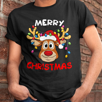 Merry Christmas Reindeer Xmas Family Men Women T-Shirt - Christmas Unisex T-Shirt/Hoodie/Sweatshirt - SNOW00