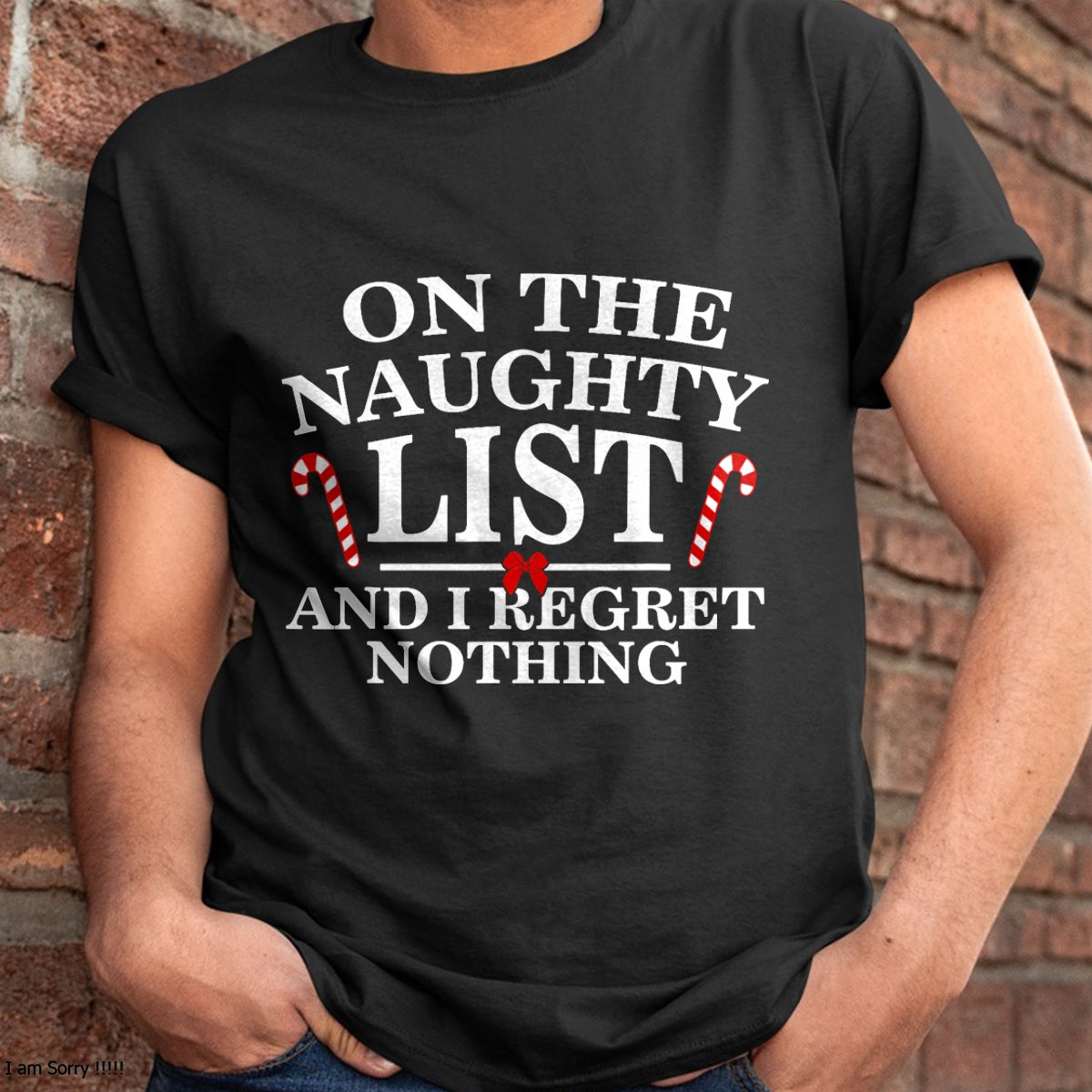 On The Naughty List And I Regret Nothing Funny Xmas Shirt T-Shirt - Christmas Unisex T-Shirt/Hoodie/Sweatshirt - SNOW00