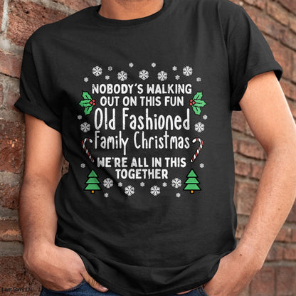 Old Fashioned Family Christmas Ugly Xmas Men Women Kids T-Shirt - Christmas Unisex T-Shirt/Hoodie/Sweatshirt - SNOW00