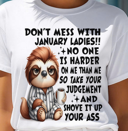 JANUARY SHIRT NO ONE IS HARDER ON ME THAN ME - SNOW01 (SKU2605-195-01)