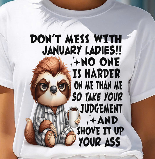 JANUARY SHIRT NO ONE IS HARDER ON ME THAN ME - SNOW01 (SKU2605-195-01)