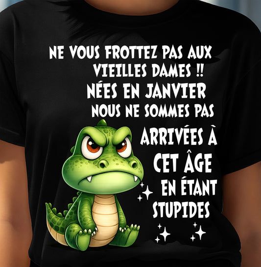 JANVIER SHIRT NE VOUS FROTTEZ PAS AUX VIEILLES DAMES - SNOW01 (SKU2605-124-01)