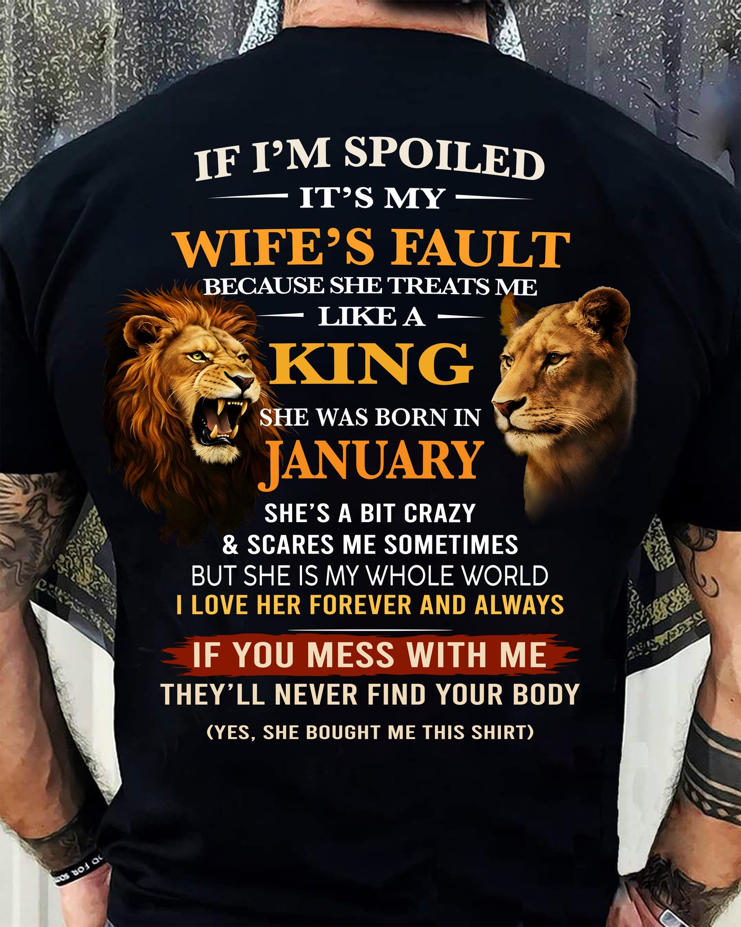 JANUARY - SPOILED HUSBAND - GIFT FROM WIFE - SNOW01 (SKU26T-01-60-01)