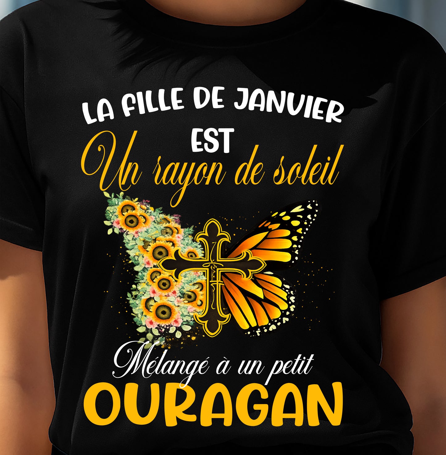 JANVIER SHIRT Un rayon de soleil Mélangé à un petit OURAGAN - SNOW01 (SKU2603-153-01)