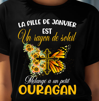 JANVIER SHIRT Un rayon de soleil Mélangé à un petit OURAGAN - SNOW01 (SKU2603-153-01)