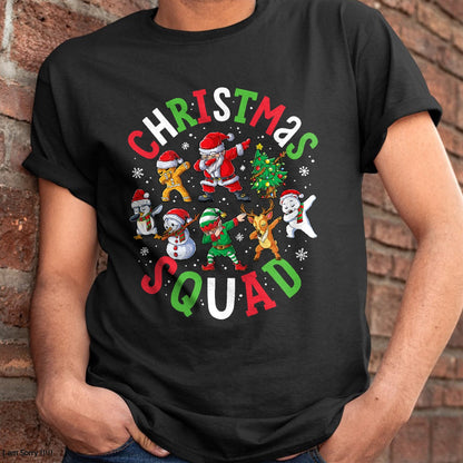 Christmas Squad Santa Dabbing Elf Family Matching Pajamas T-Shirt - Christmas Unisex T-Shirt/Hoodie/Sweatshirt - SNOW00