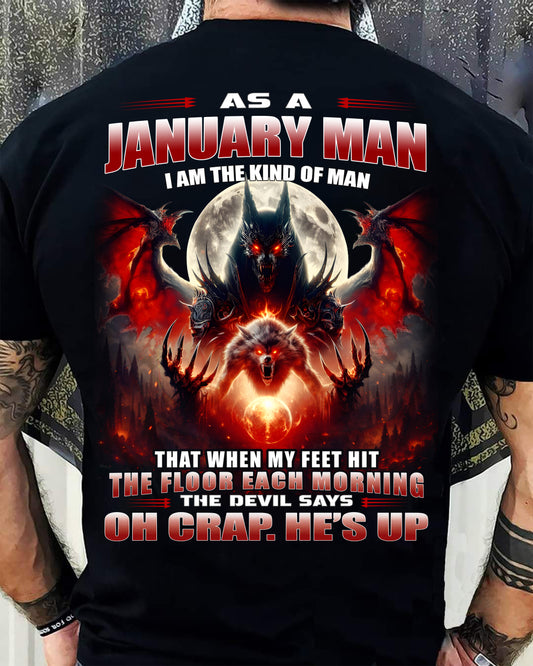 JANUARY SHIRT, OH CRAP HE'S UP - MAN SNOW01 (SKU2604-94-01)