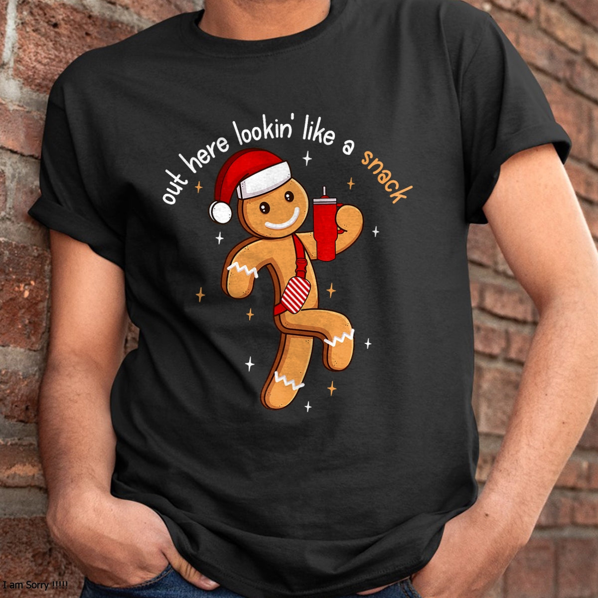 Out Here Looking Like A Snack Funny BouJee Xmas Gingerbread T-Shirt - Christmas Unisex T-Shirt/Hoodie/Sweatshirt - SNOW00