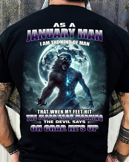 JANUARY SHIRT, OH CRAP HE'S UP - MAN SNOW01 (SKU2604-96-01)