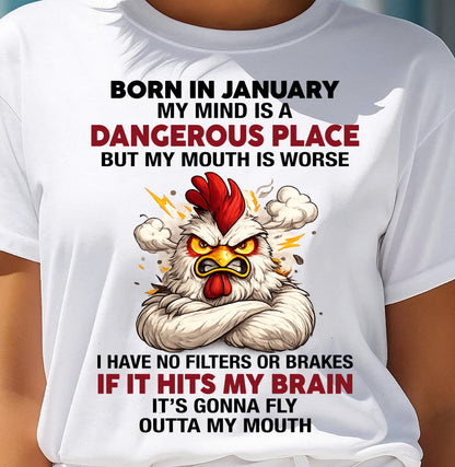 JANUARY SHIRT, MY MIND IS A DANGEROUS PLACE - SNOW01 (SKU2605-114-01)