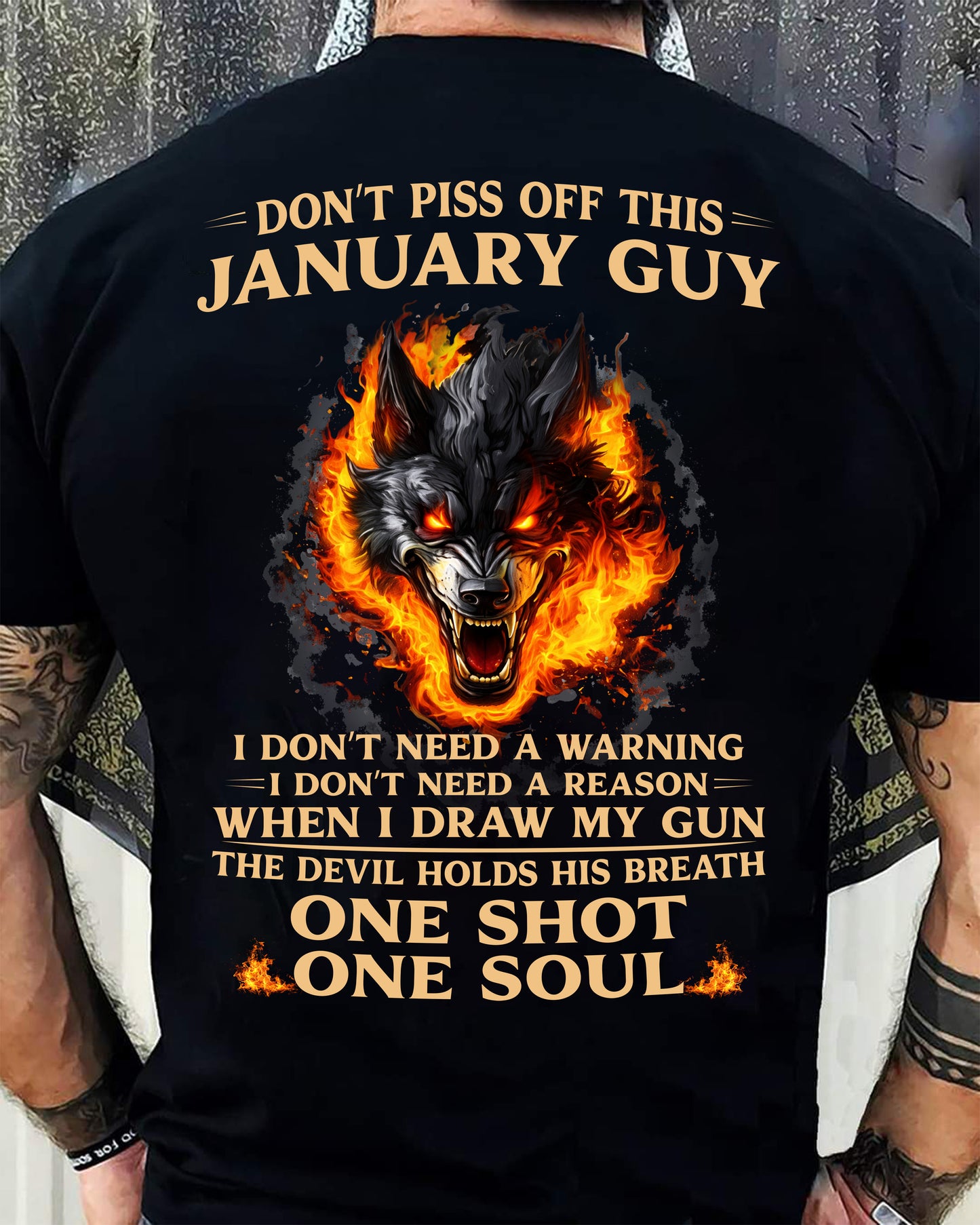 JANUARY SHIRT, I DON’T NEED A WARNING - SNOWMALE01 (SKU2604-120-01)
