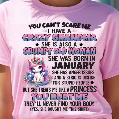 JANUARY - YOU CAN'T SCARE ME - GIFT FROM GRANDMA - snow01 (SKU09-106-01)