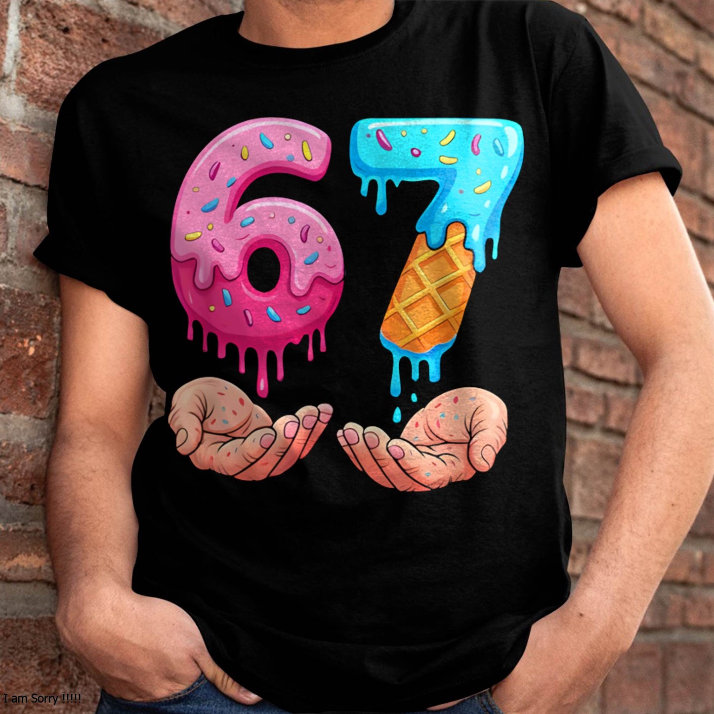 ICE CREAM 6 7 - UNISEX MEME T-SHIRT - SNOW00