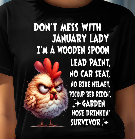 JANUARY SHIRT, I'M A WOODEN SPOON, LEAD PAINT - SNOW01 (SKU2604-254-01)