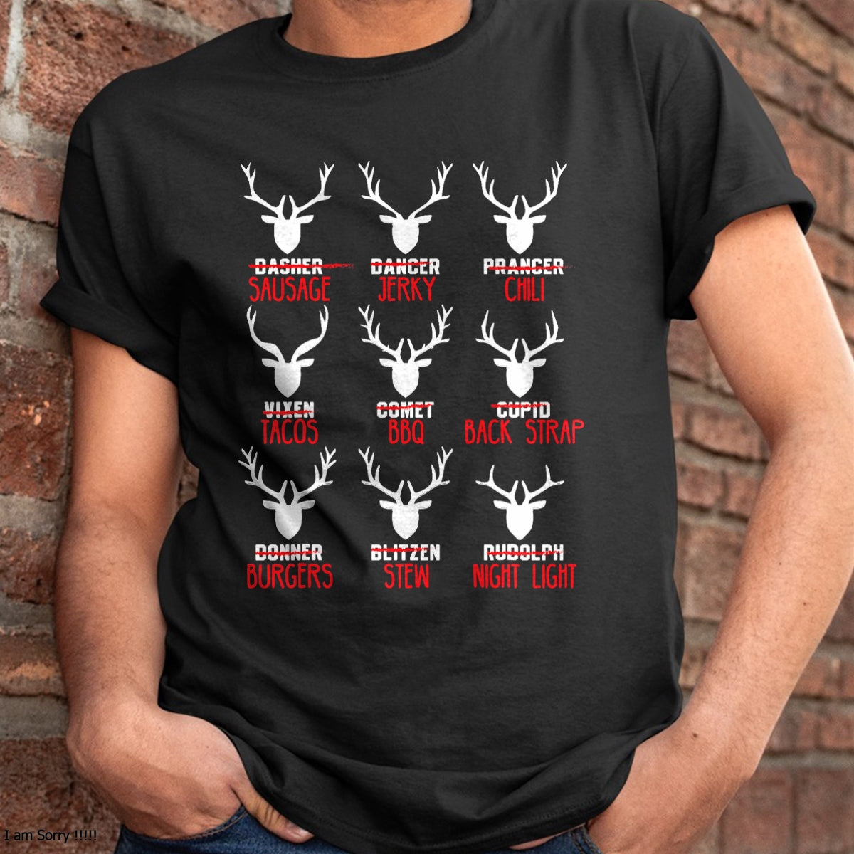 Funny Christmas Deer Hunters All of Santa's Reindeer design T-Shirt - Christmas Unisex T-Shirt/Hoodie/Sweatshirt - SNOW00