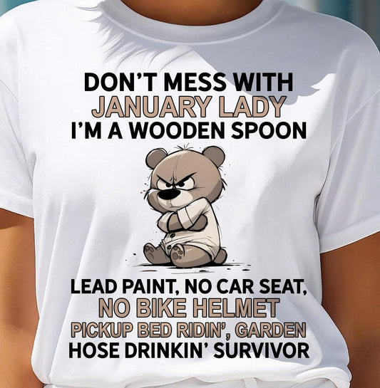JANUARY SHIRT, I'M A WOODEN SPOON, LEAD PAINT - SNOW01 (SKU2604-253-01)