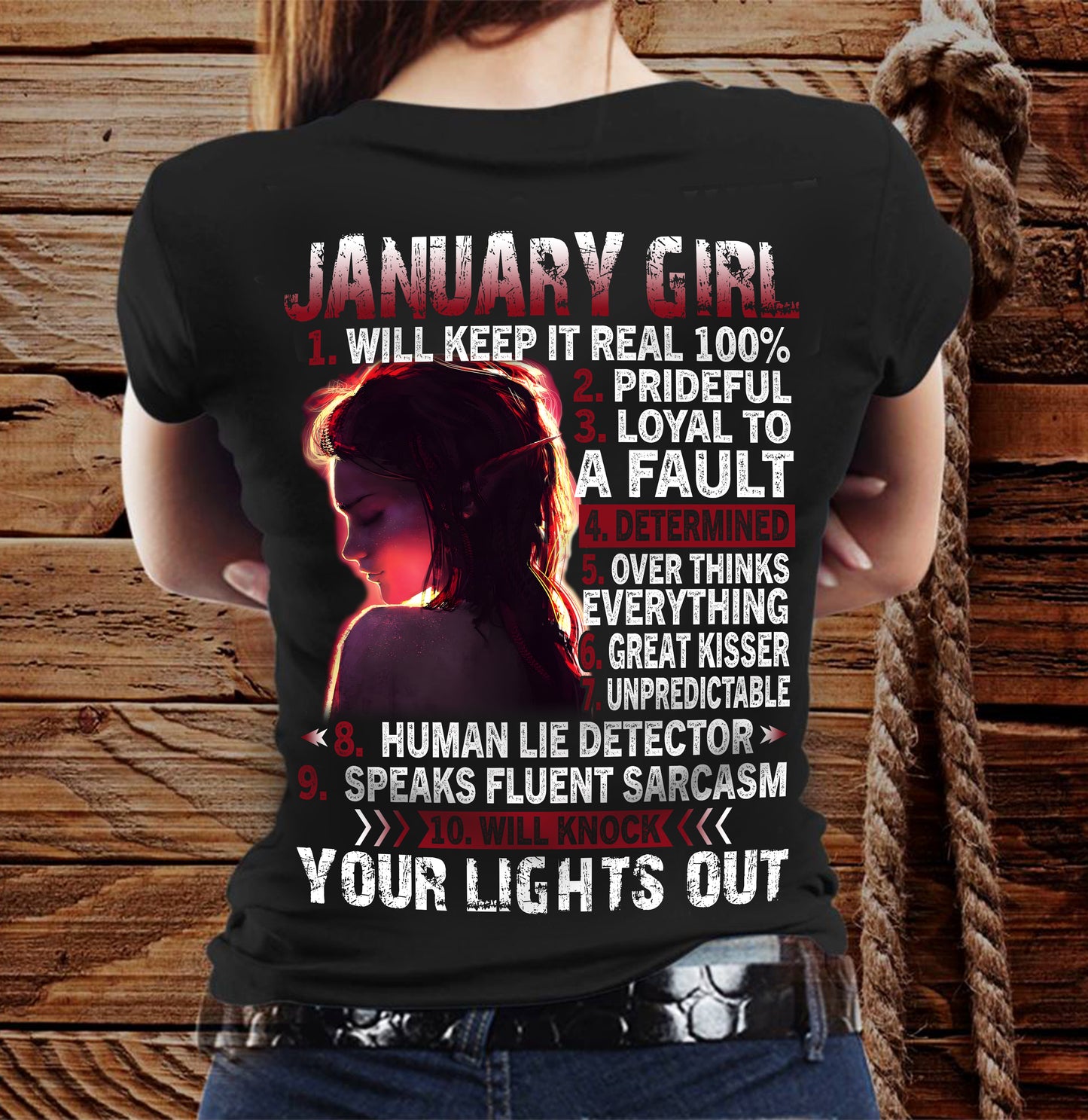 JANUARY, JANUARY GIRL WILL KNOCK YOUR LIGHTS OUT – SNOW FEMALE01 (SKU2602-52-01)