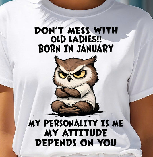 JANUARY SHIRT, MY ATTITUDE DEPENDS ON YOU - FMA SNOW01 (SKU2604-58-01)