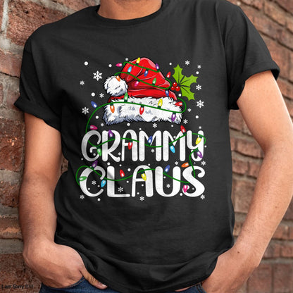 Grammy Claus Shirt Christmas Lights Pajama Family Matching Long Sleeve T-Shirt - Christmas Unisex T-Shirt/Hoodie/Sweatshirt - SNOW00
