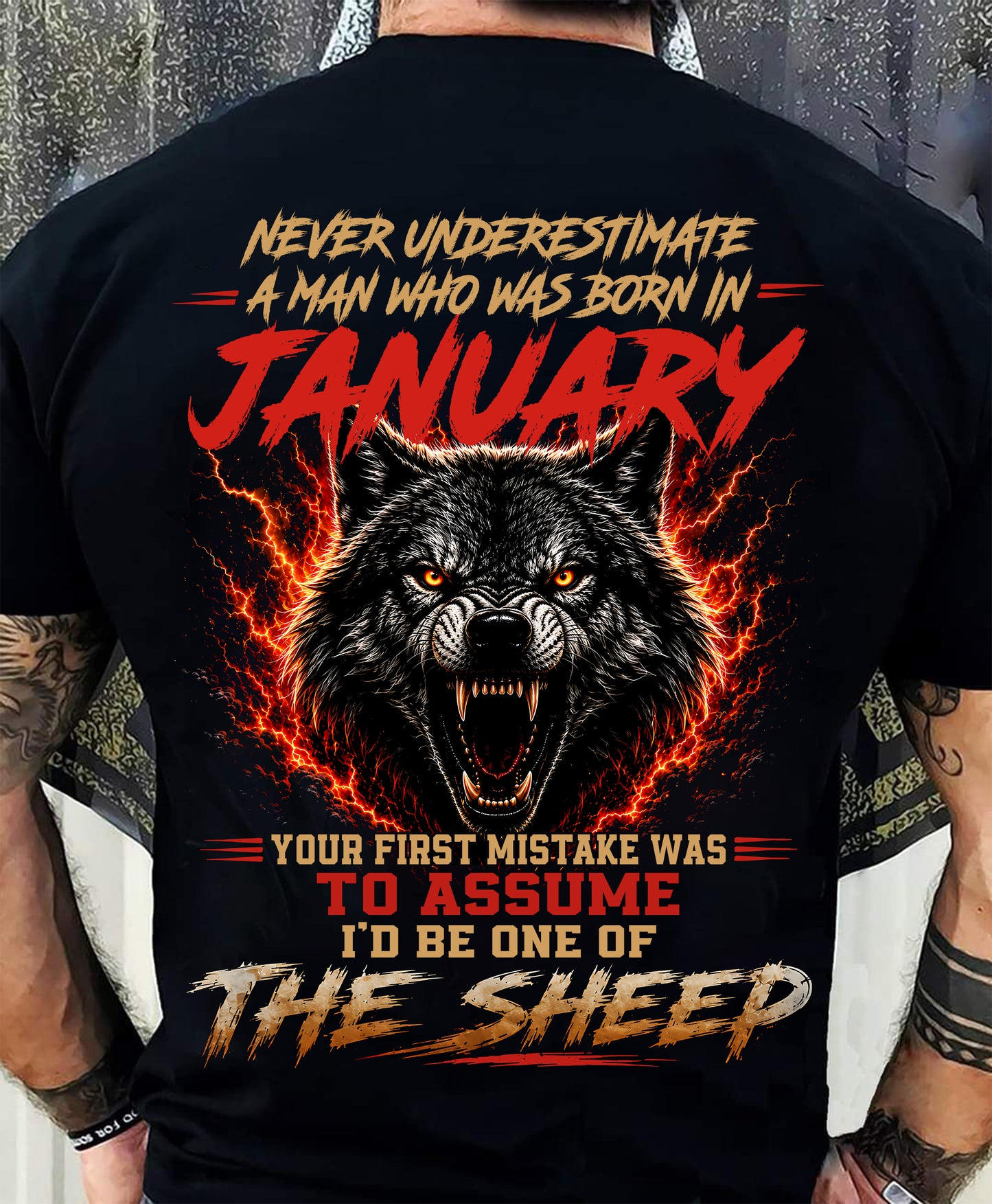 JANUARY SHIRT, DON'T ASSUME I'D BE ONE OF THE SHEEP - SNOW MALE01 (SKU2608-497-01)