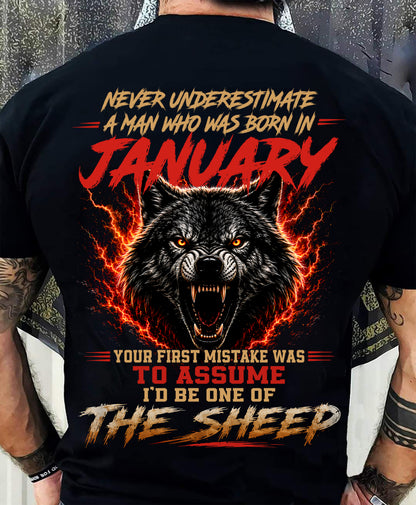 JANUARY SHIRT, DON'T ASSUME I'D BE ONE OF THE SHEEP - SNOW MALE01 (SKU2608-497-01)