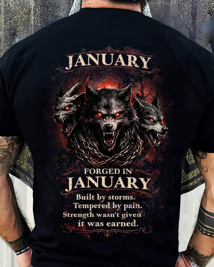 JANUARY SHIRT, Strength wasn't given it was earned – SNOW MALE01 (SKU2602-164-01)