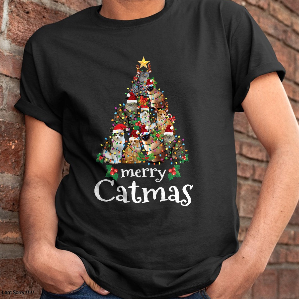 Merry Catmas Funny Cat Mom Cat Dad Christmas Cat T-Shirt - Christmas Unisex T-Shirt/Hoodie/Sweatshirt - SNOW00
