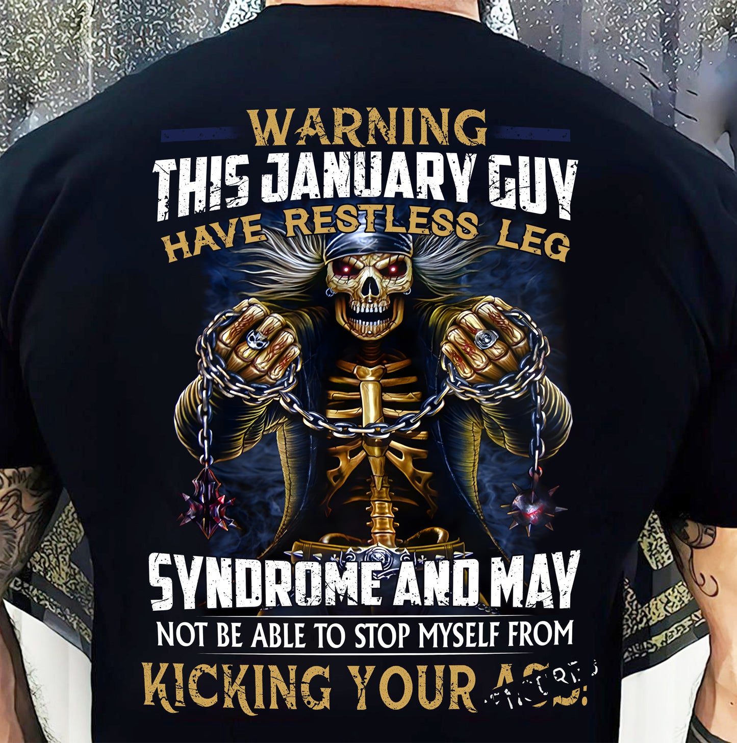 JANUARY, WARNING THIS JANUARY GUY HAS RESTLESS LEG – SNOW MALE01 (SKU26T-01-57-01)