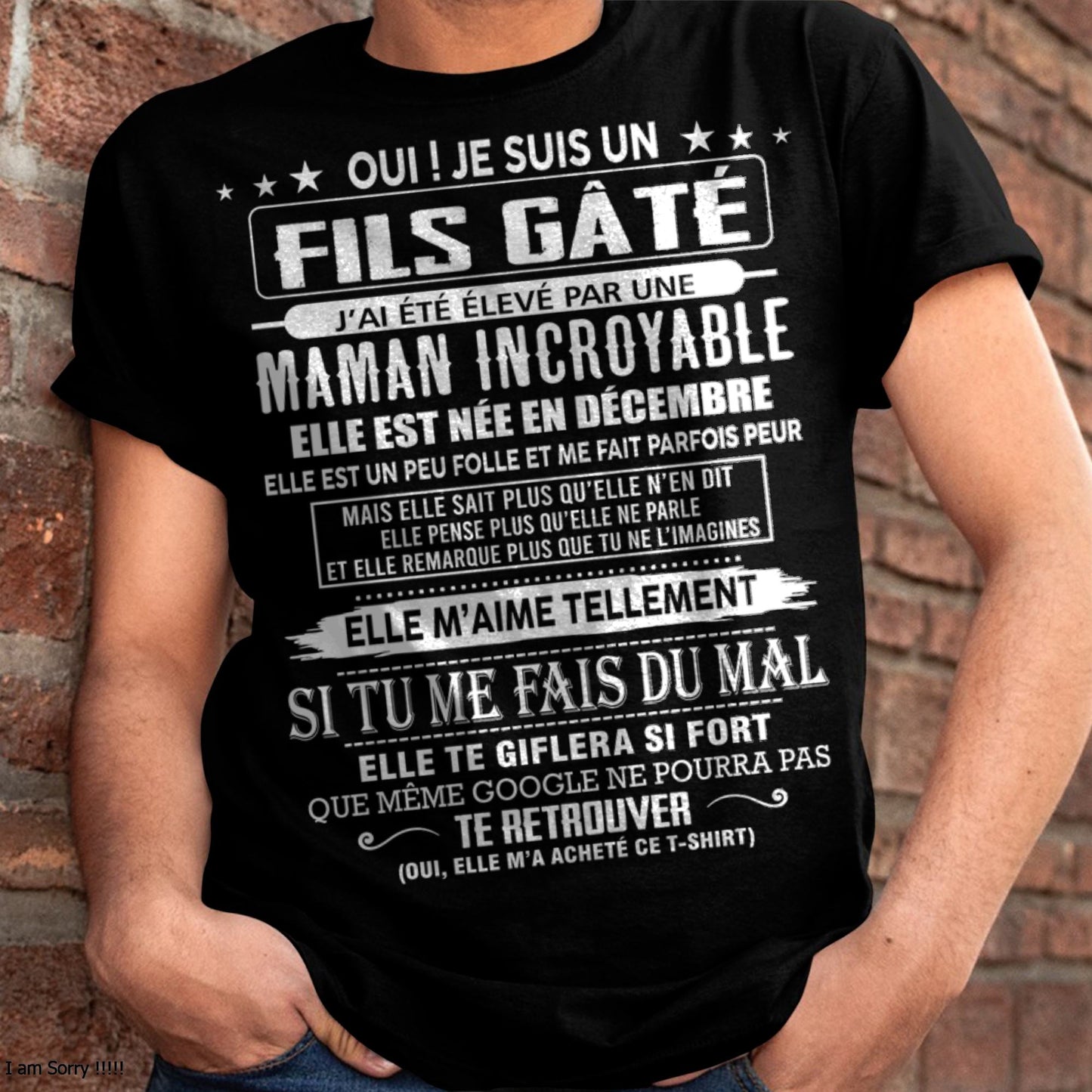 DÉCEMBRE - FILS GÂTÉ – CADEAU DE MAMAN - SNOW12 (SKU26T-0172-12)